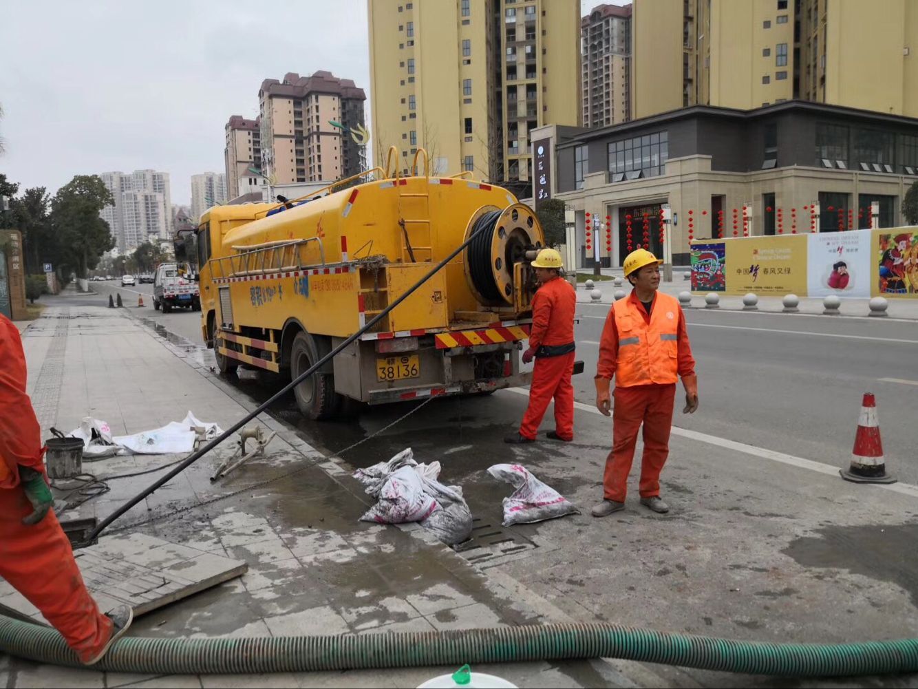潜江经济开发区排污管道清淤-管道清洗